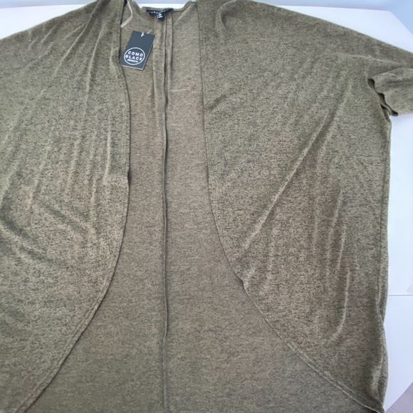 Como Shrug Sweater Jacket Moss Green 2X - Picture 8 of 12